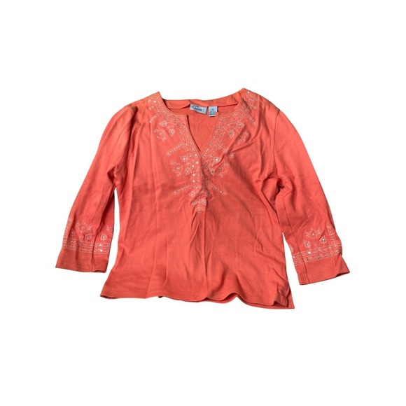 Jane Ashley Tops - Jane Ashley Shirt Womens Large embroidered Mature Career Lifestyle Everyday